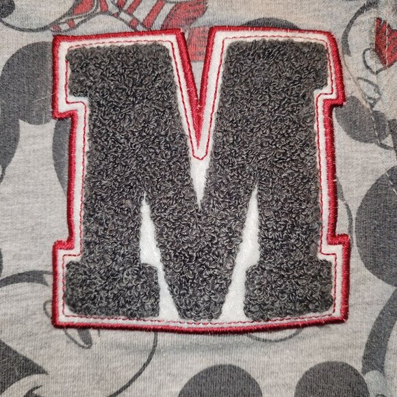 Disney Kids Unisex Size 2T Mickey Mouse Varsity Sweater Black Grey Cotton Blend - Picture 2 of 6